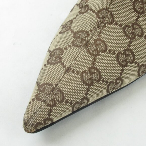 Gucci Beige/Ebonoy GG Fabric Side Zip Ankle Boots size 8 *Treasures of New York - Picture 13 of 15